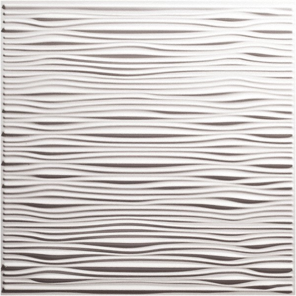 Genesis Genesis Dri fts Vinyl Lay In Ceiling Tile, 2 ft x 2 ft, White, Carton of 12 - 751-00