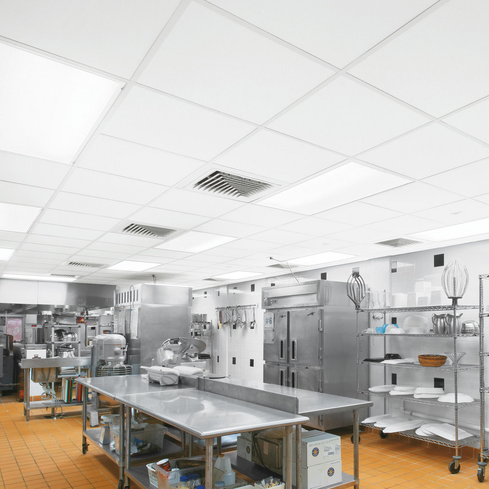 Armstrong World Ceiling Tiles: White, Wet-Formed Mineral Fiber, 24, 24 - 673