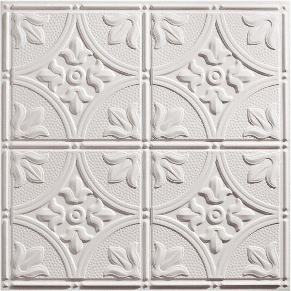 Genesis Genesis Antique Vinyl Lay In Ceiling Tile, 2 ft x 2 ft, Black, Carton of 12 - 752-07