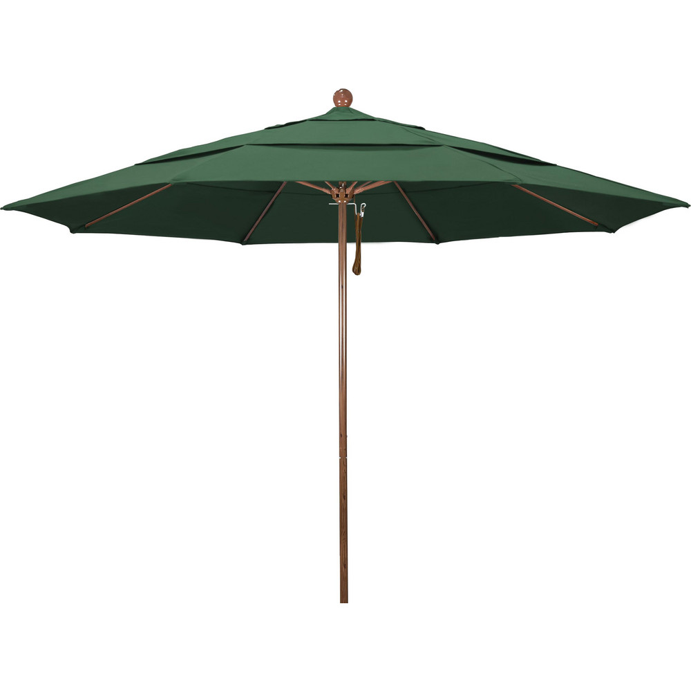 California Umbrella Patio Umbrella: 132" Dia, 8.917' High, Olefin, Woven Sesame, Aluminum Frame - 194061619957