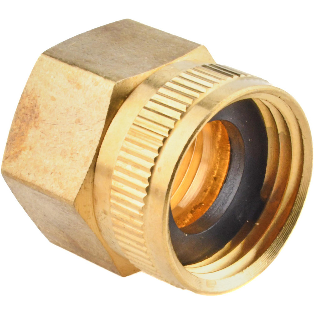 CerroBrass Garden Hose Fitting: 0.75" Hose, Male Hose to Male Pipe, Brass - 30063