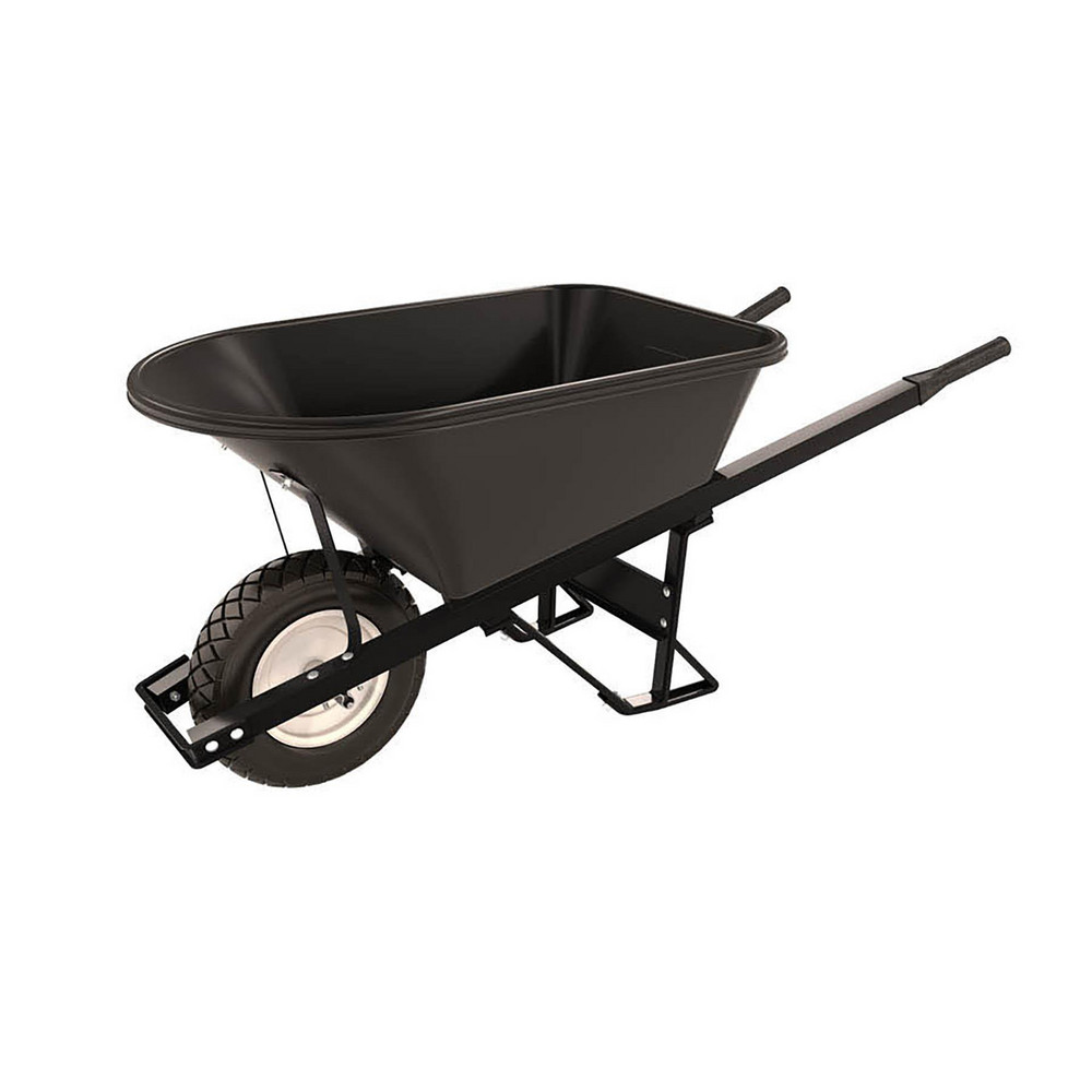 SEYMOUR-MIDWEST Wheelbarrow: 500 lb Capacity, 15" Flat-Free Wheel Wheel - 85733