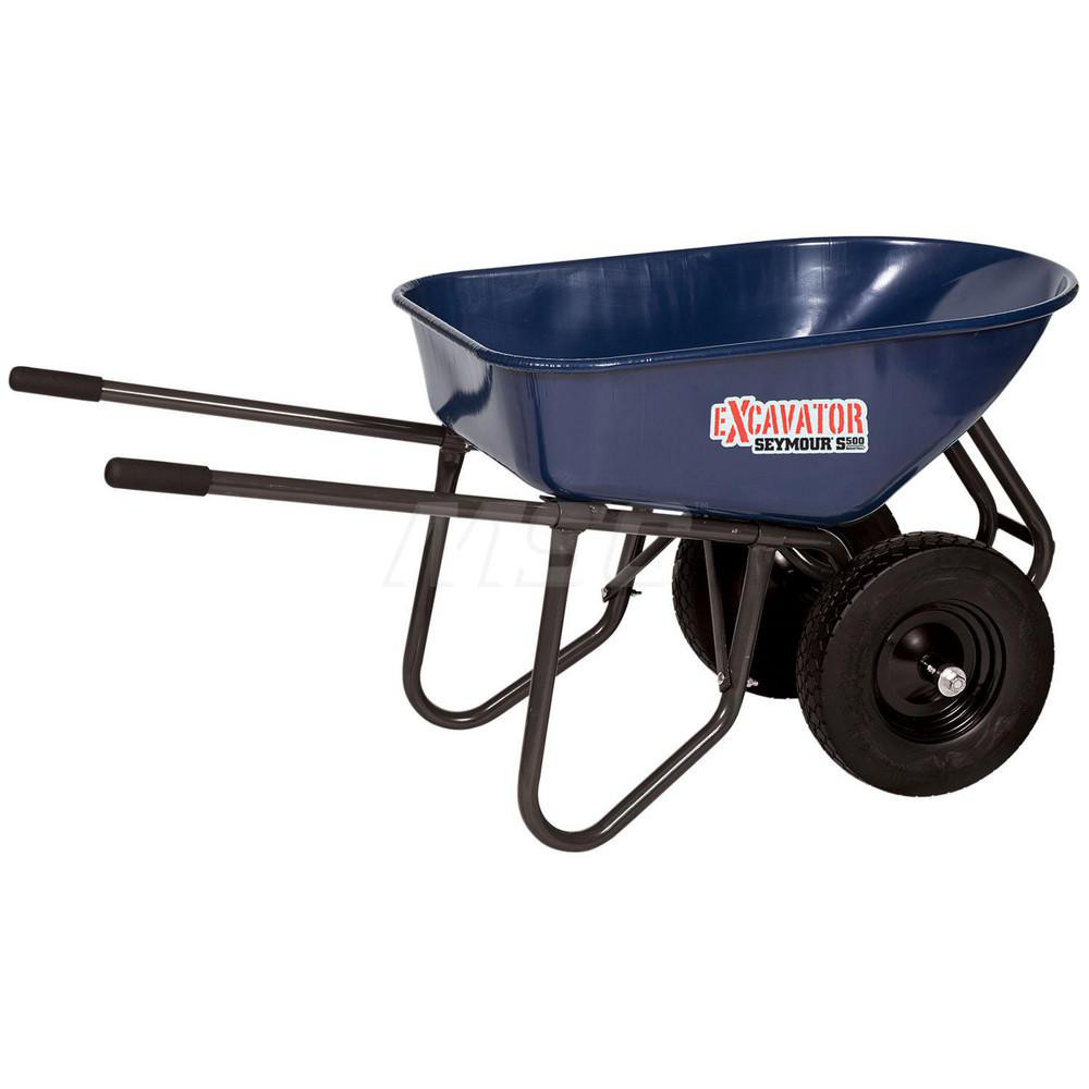 SEYMOUR-MIDWEST Wheelbarrow: 500 lb Capacity, 15" Flat-Free Wheel Wheel - 85733