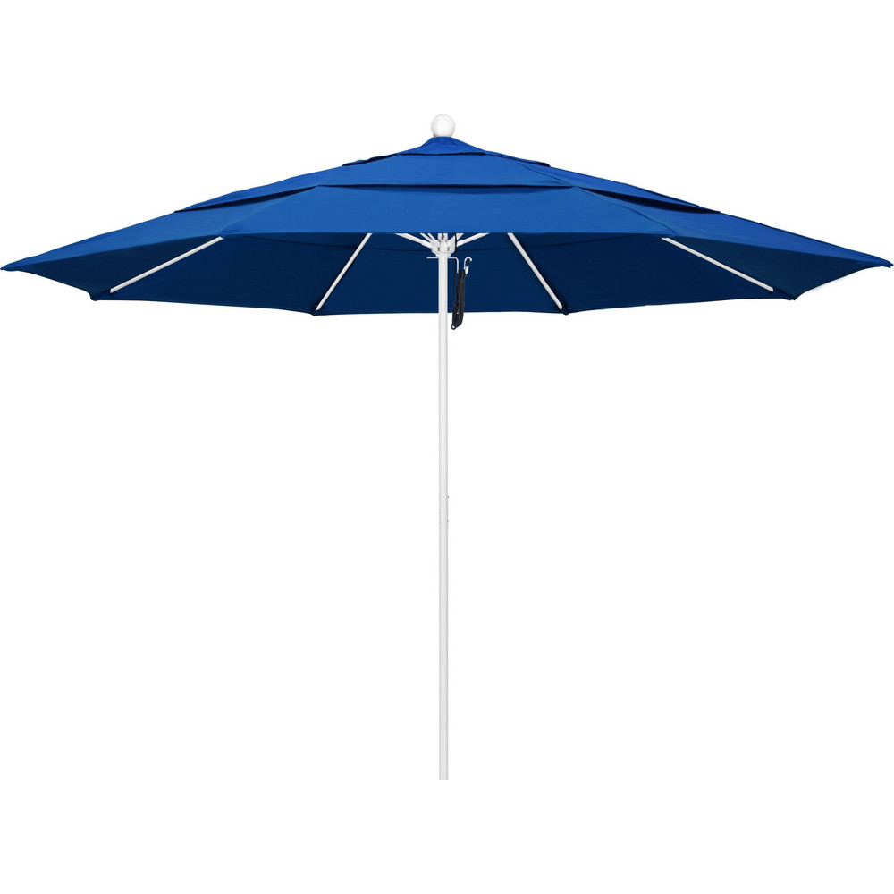 California Umbrella Patio Umbrella: 132" Dia, 8.917' High, Pacifica, Pacific Blue, Aluminum Frame - 194061619407