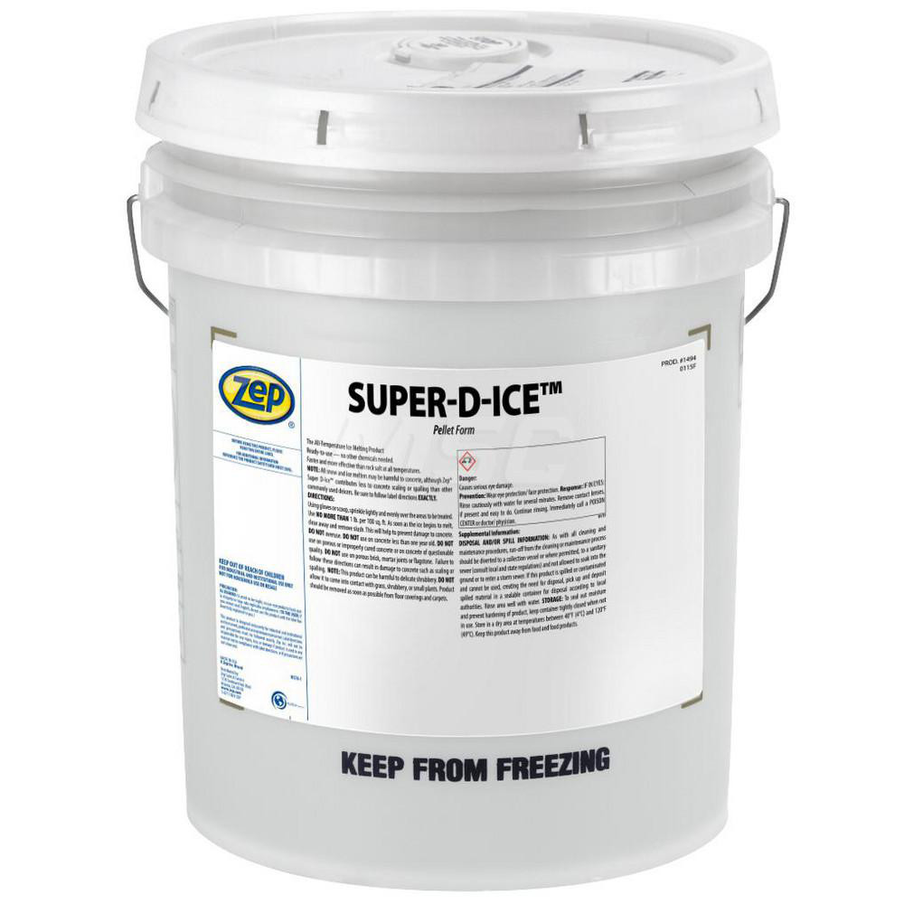 ZEP Ice & Snow Melter & De-Icer: Calcium Chloride, Crystalline Powder, 35 lb Drum - 149433