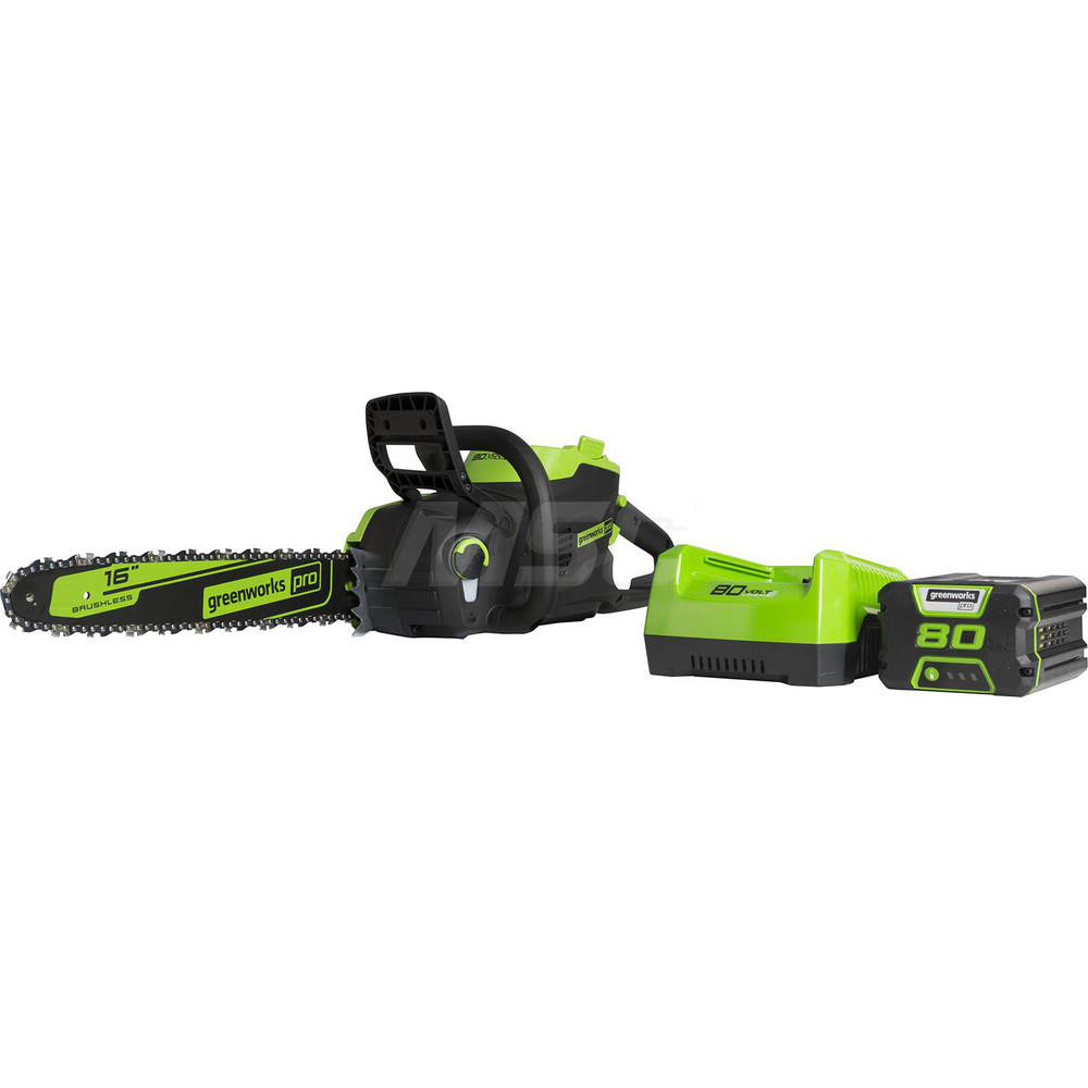 Greenworks Chainsaw: 80V Battery, 16" Bar Length - 2014002AZ