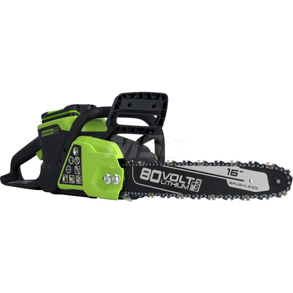 Greenworks Chainsaw: 80V Battery, 16" Bar Length - 2014002AZ