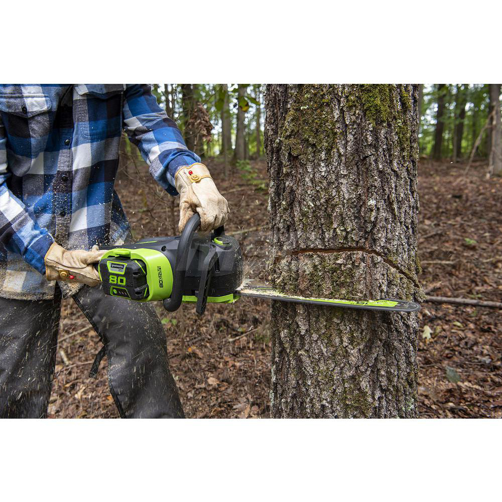 Greenworks Chainsaw: 80V Battery, 16" Bar Length - 2014002AZ