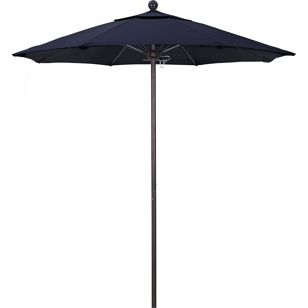 California Umbrella Patio Umbrella: 90" Dia, 7.5' High, Solution Dyed Polyester, Beige, Aluminum & Fiberglass Frame - 194061357828