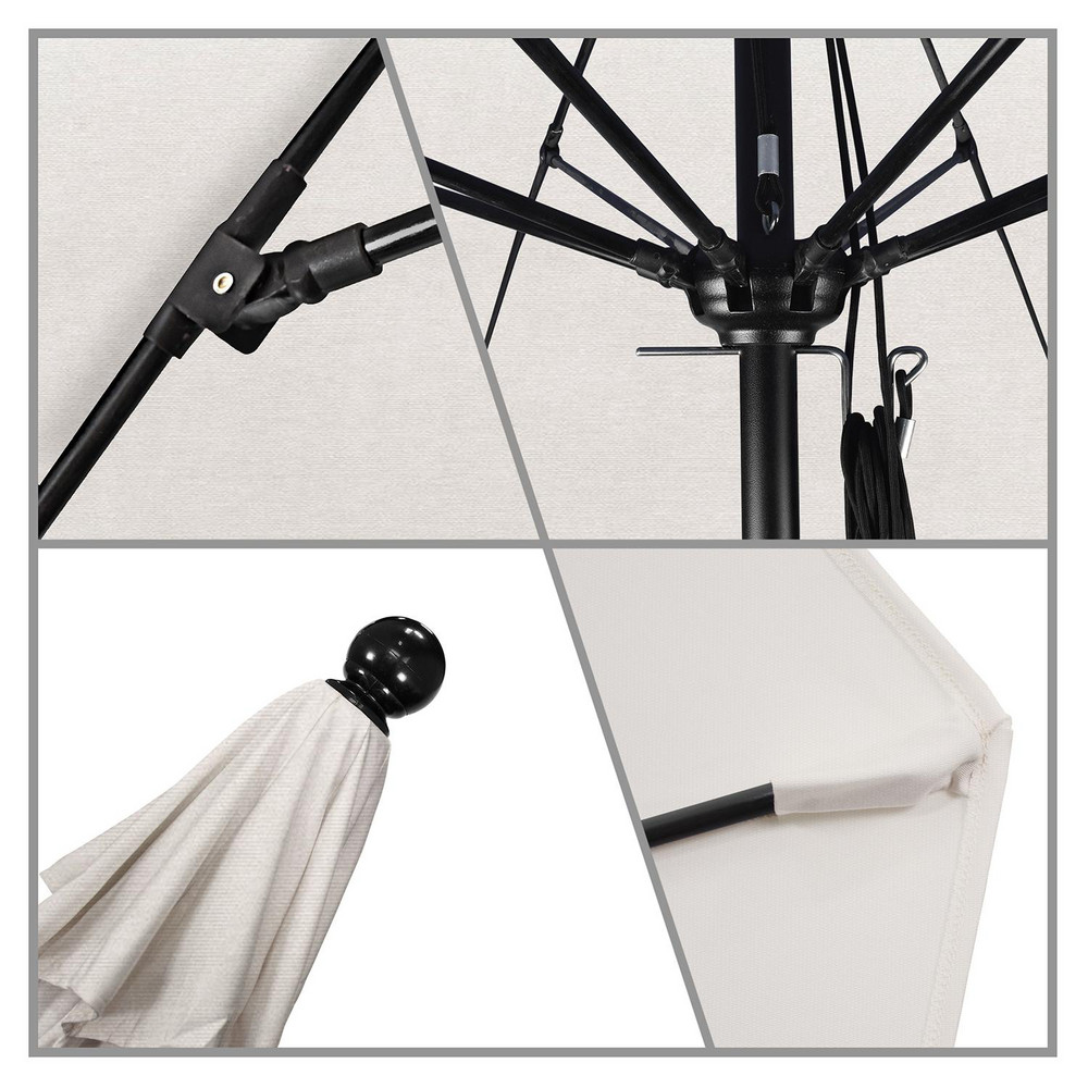 California Umbrella Patio Umbrella: 132" Dia, 8.917' High, Pacifica, Canvas, Aluminum Frame - 194061619360