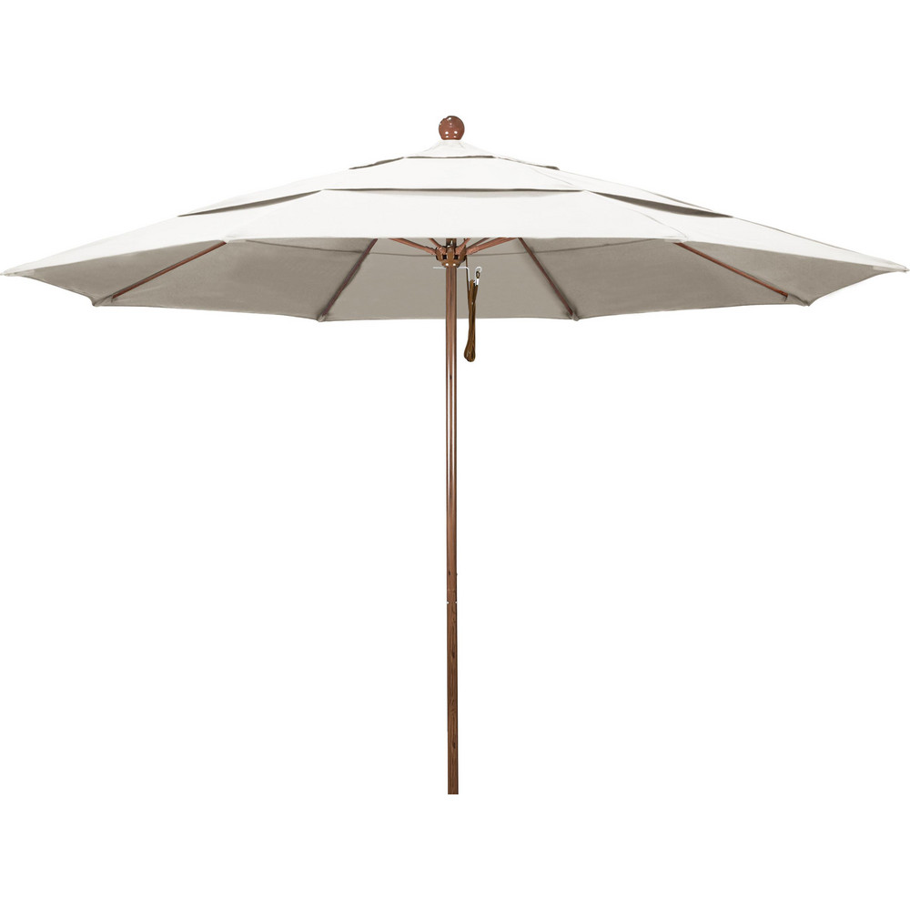 California Umbrella Patio Umbrella: 132" Dia, 8.917' High, Pacifica, Canvas, Aluminum Frame - 194061619360