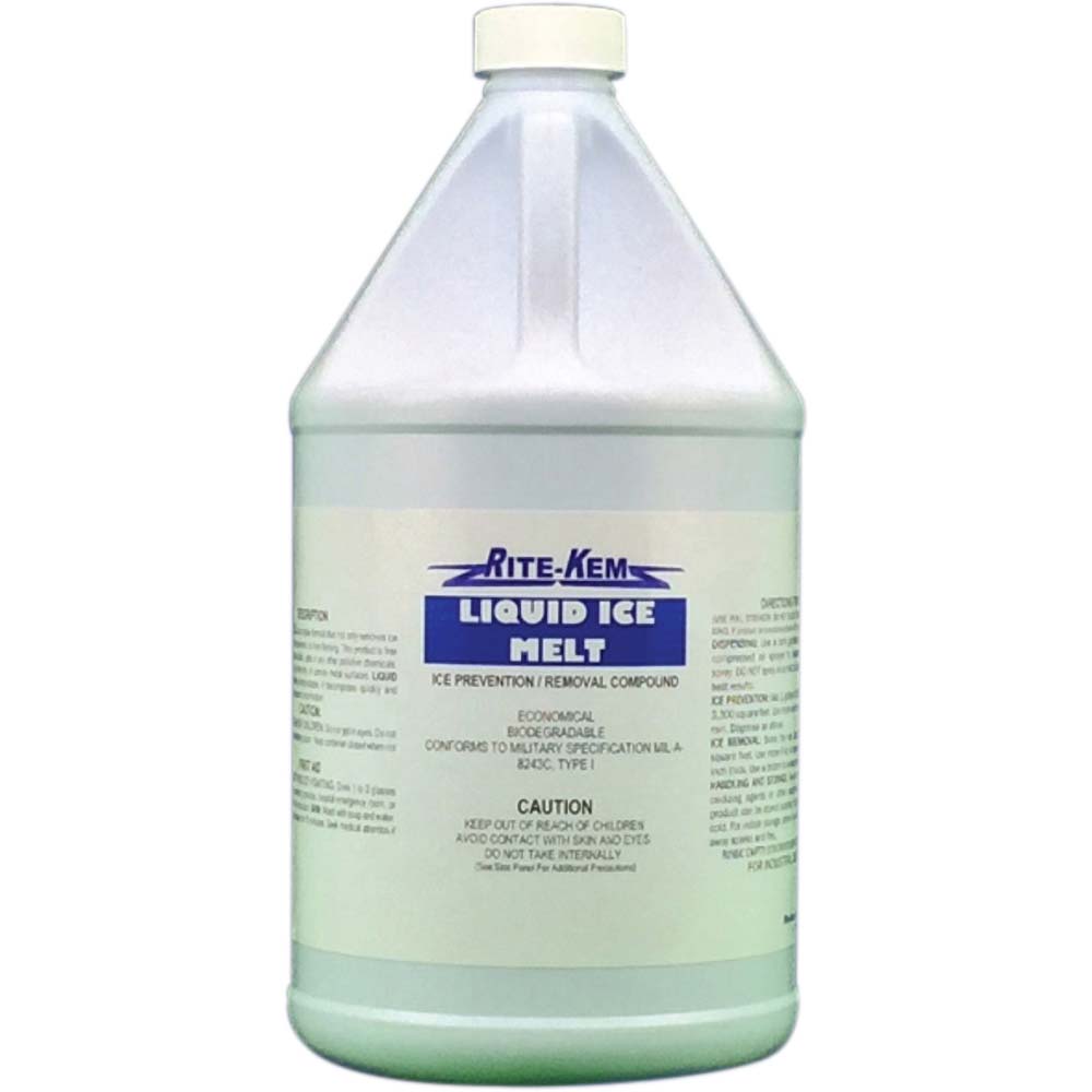 Rite-Kem Ice & Snow Melter & De-Icer: Liquid, 1 gal Bottle - LIQ-ICE-01