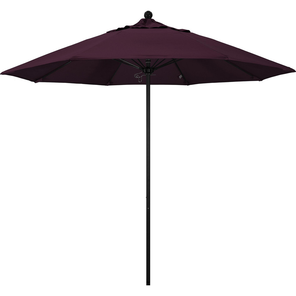 California Umbrella Patio Umbrella: 90" Dia, 8' High, Pacifica, Purple, Aluminum Frame - 194061620366