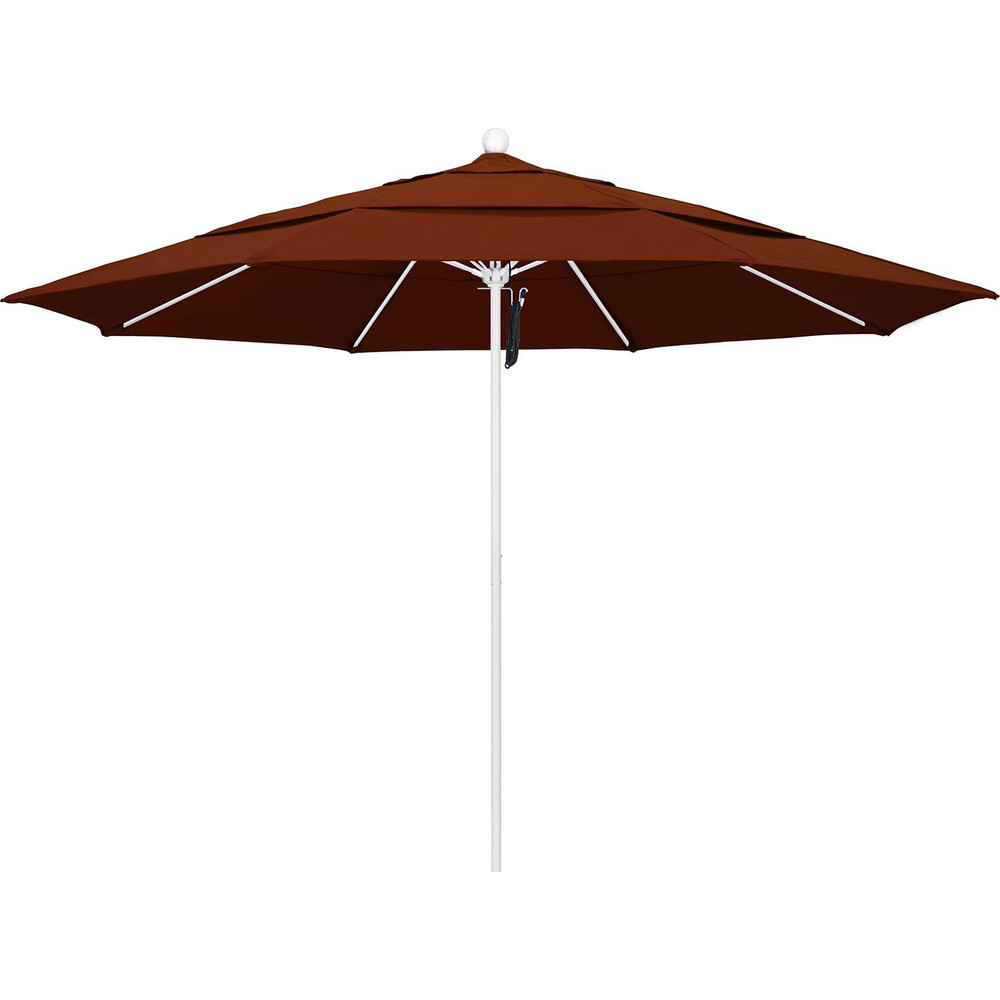 California Umbrella Patio Umbrella: 132" Dia, 8.917' High, Pacifica, Brick Red, Aluminum Frame - 194061620106