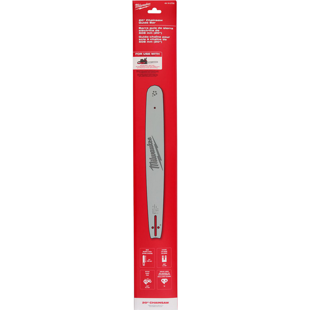 Milwaukee Tool Outdoor Power Equipment Accessories: Accessory Type: Guide Bar; For Use With: M18 FUEL™ 20" Dual Battery Chainsaw - 49-16-2755