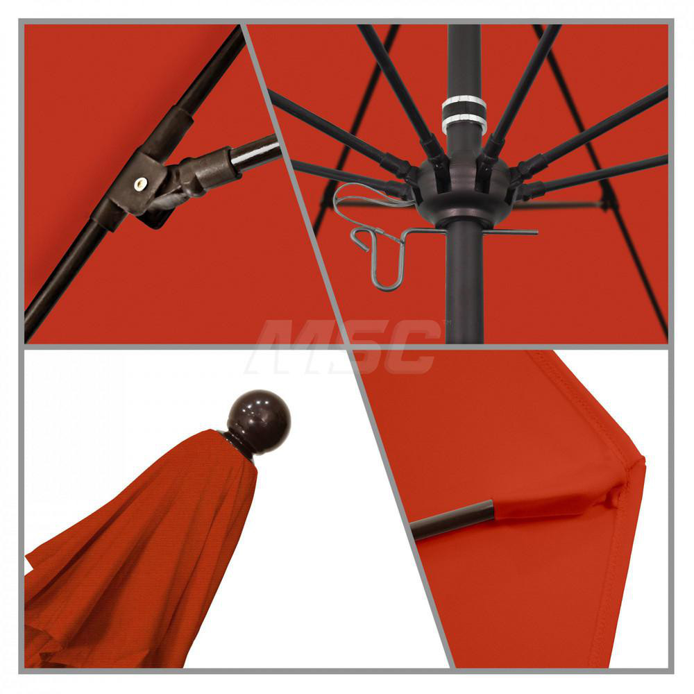 California Umbrella Patio Umbrella: 132" Dia, 11' High, Solution Dyed Polyester, Sunset, Aluminum & Fiberglass Frame - 194061357392