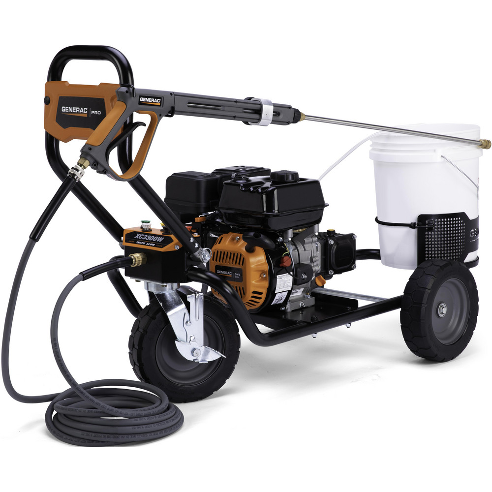 Generac Power Pressure Washer: 3,300 psi, 3 GPM, Gas, Cold Water - 8870