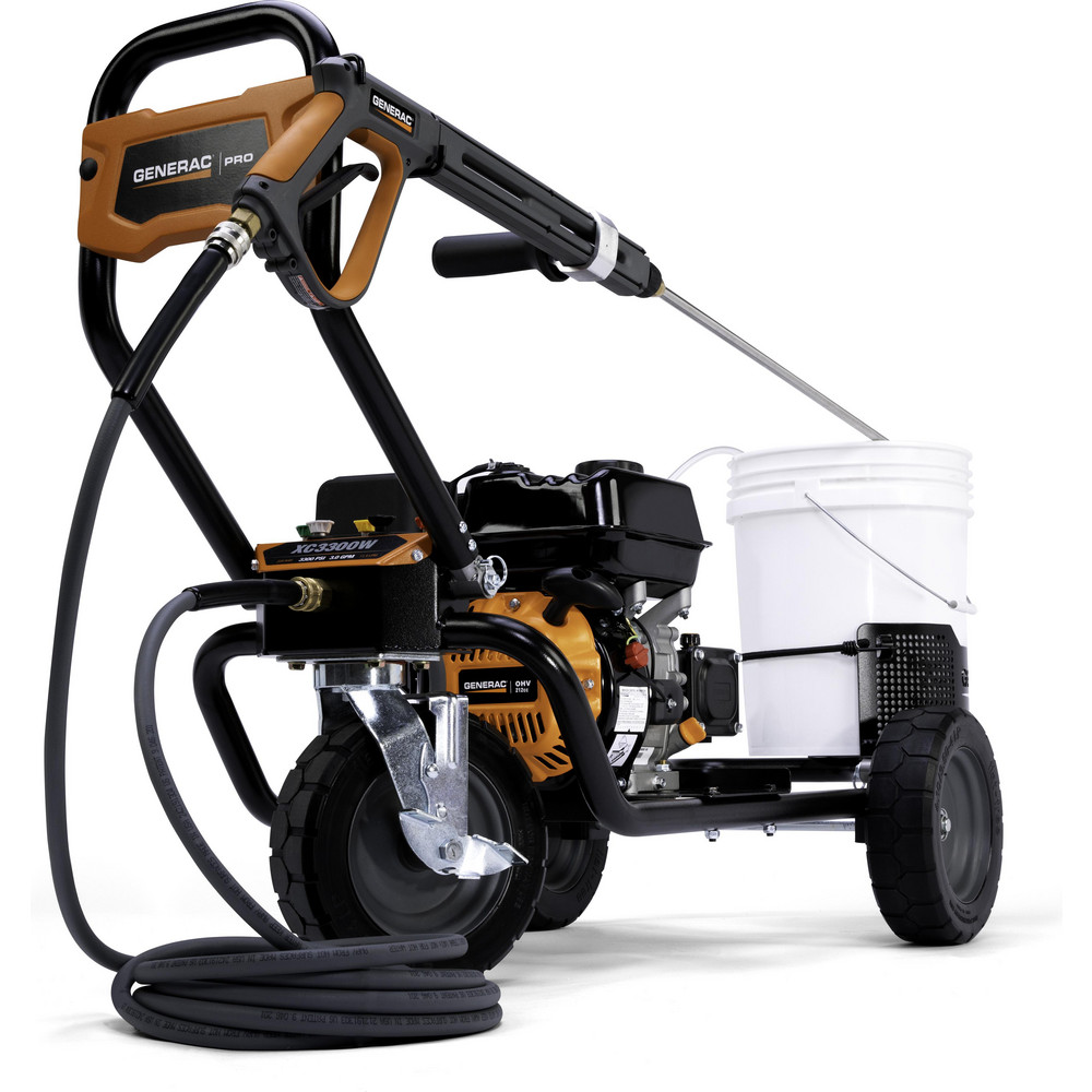 Generac Power Pressure Washer: 3,300 psi, 3 GPM, Gas, Cold Water - 8870