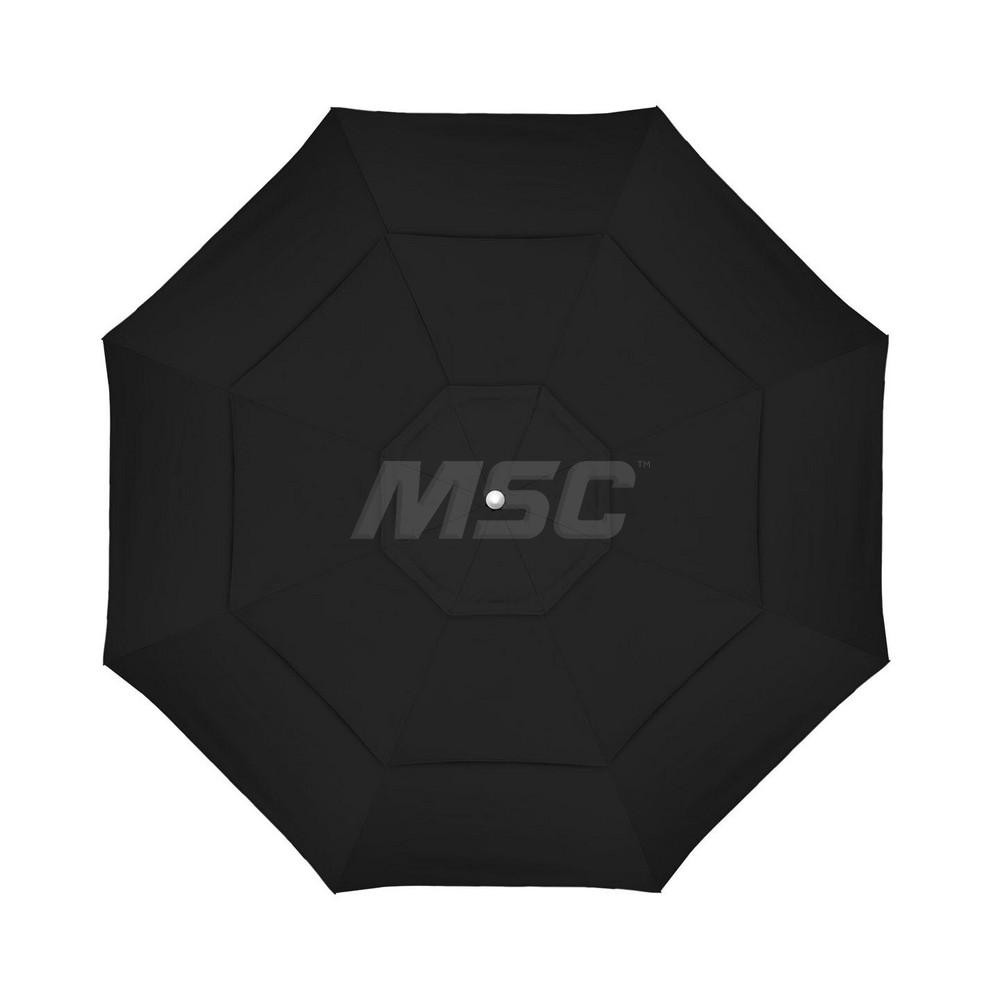 California Umbrella Patio Umbrella: 132" Dia, 11' High, Solution Dyed Acrylic, Black, Aluminum & Fiberglass Frame - 194061358610