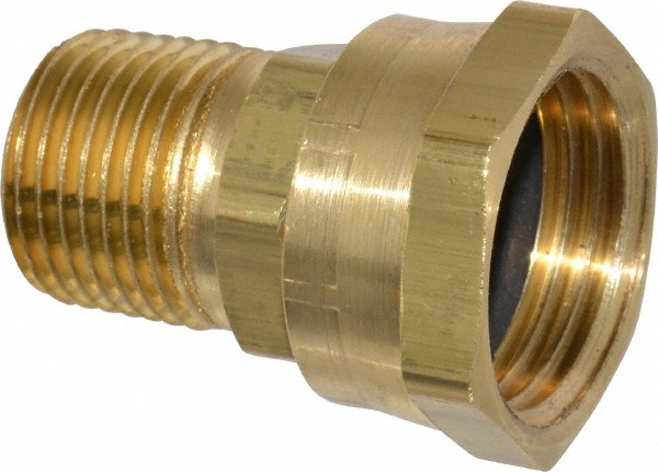 CerroBrass Garden Hose Fitting: Standard Shank Male/Female Set, 3/4" NH, Brass - 30029