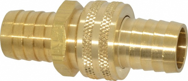 CerroBrass Garden Hose Fitting: Standard Shank Male/Female Set, 3/4" NH, Brass - 30029
