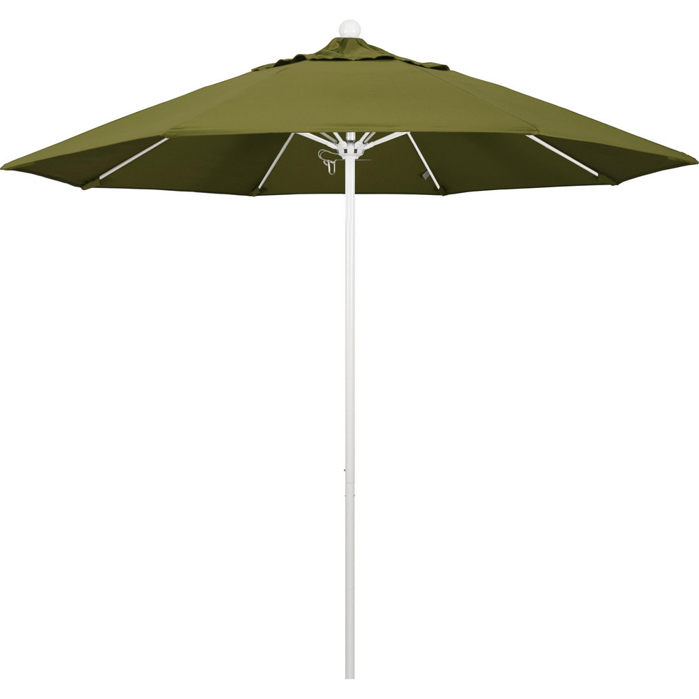 California Umbrella Patio Umbrella: 90" Dia, 8' High, Pacifica, Palm, Aluminum Frame - 194061620441