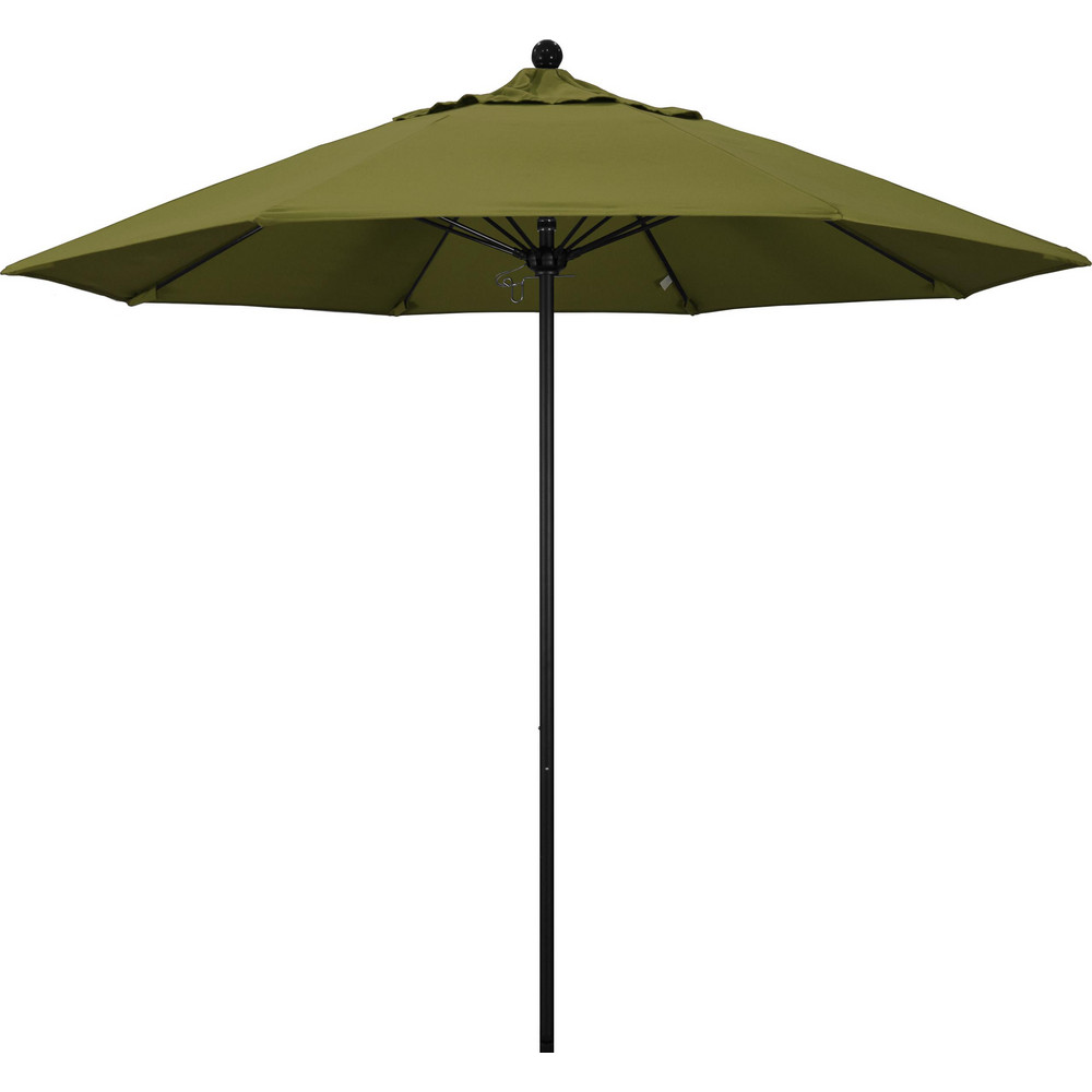 California Umbrella Patio Umbrella: 90" Dia, 8' High, Pacifica, Palm, Aluminum Frame - 194061620441