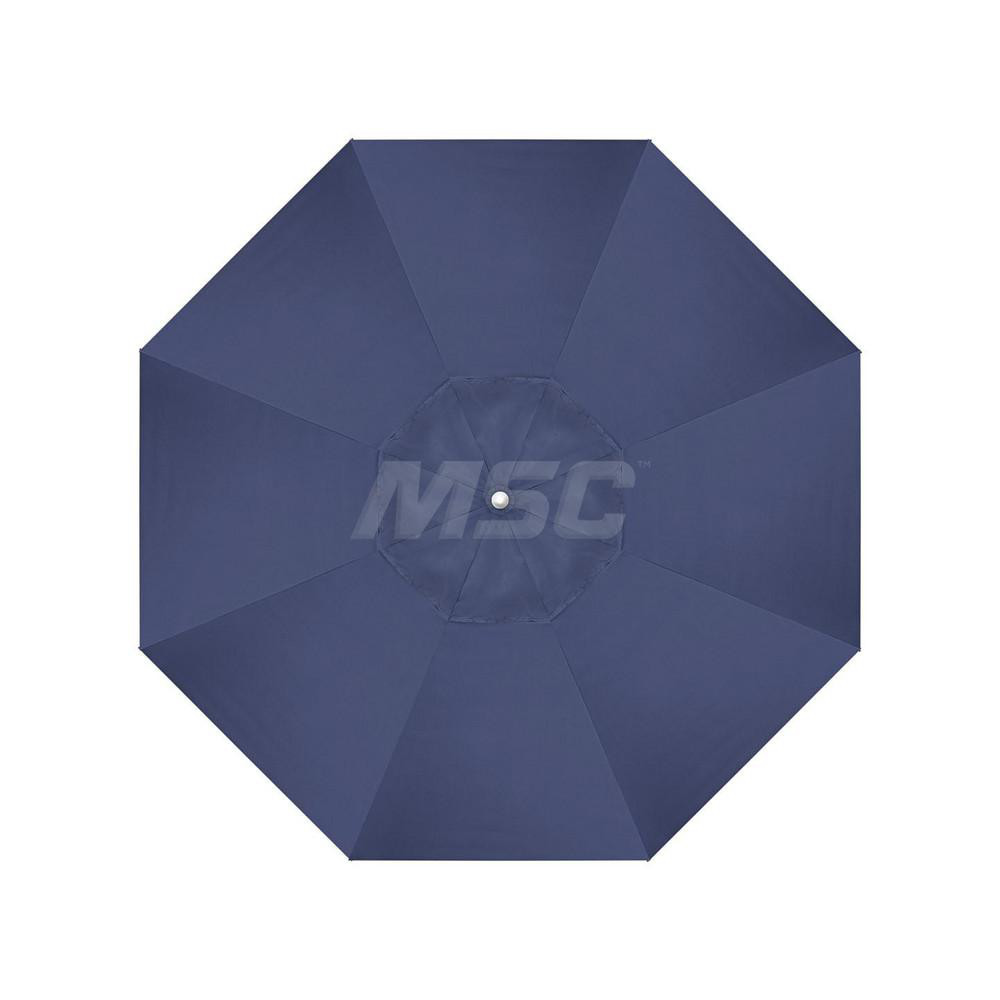 California Umbrella Patio Umbrella: 90" Dia, 7.5' High, Solution Dyed Acrylic, Navy Blue, Aluminum & Fiberglass Frame - 194061358856