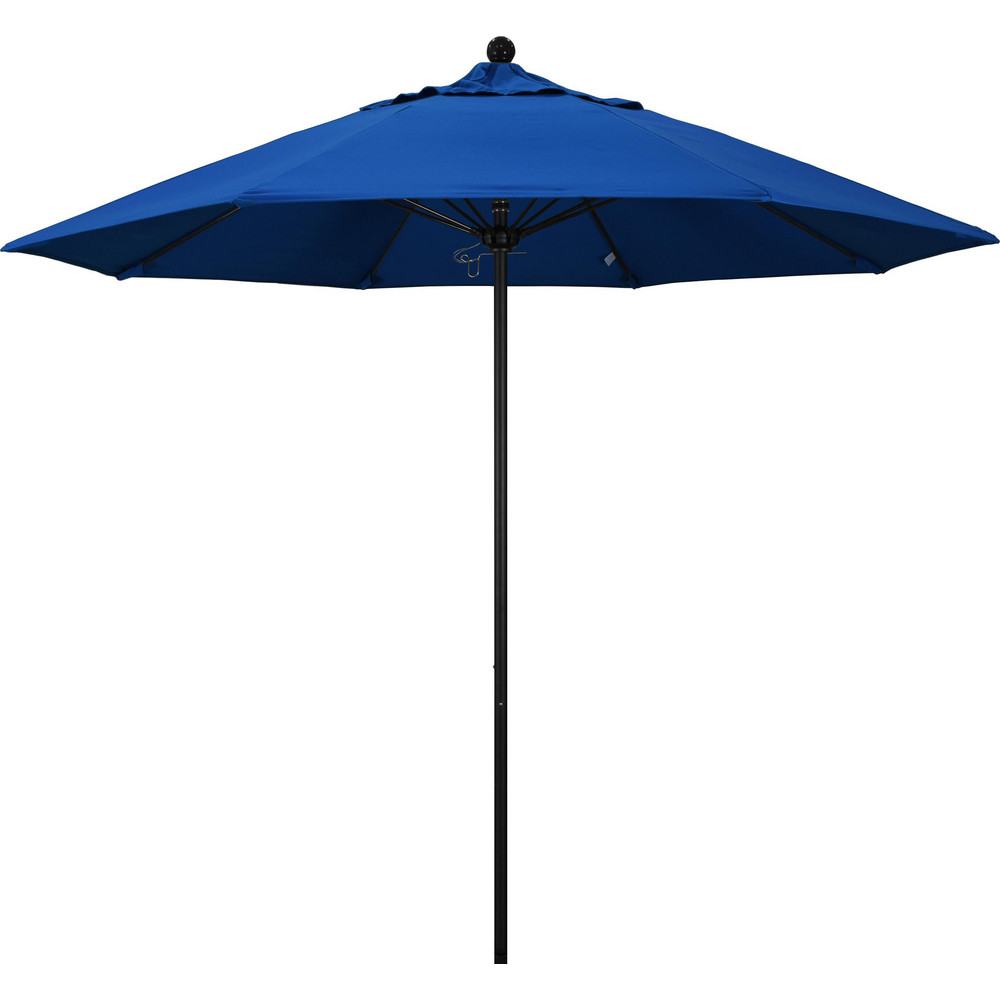 California Umbrella Patio Umbrella: 108" Dia, 8.583' High, Pacifica, Pacific Blue, Aluminum Frame - 194061627587