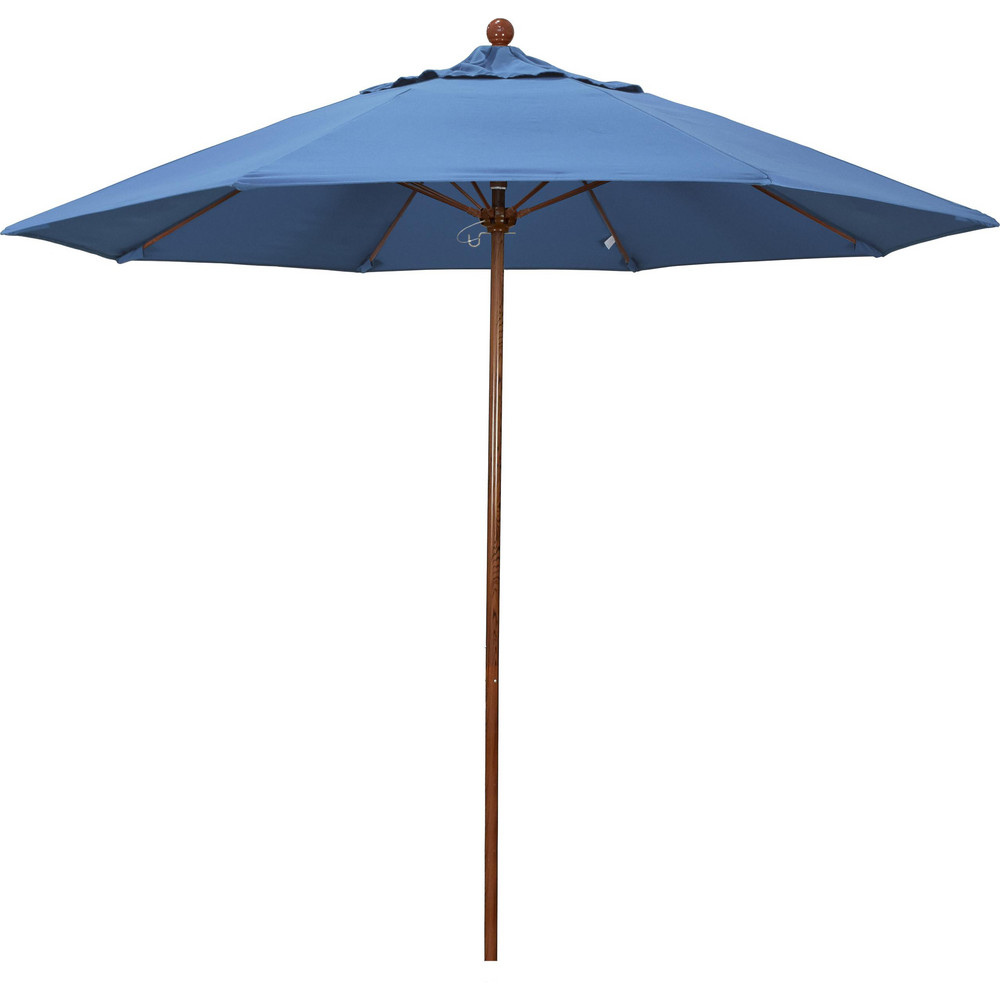 California Umbrella Patio Umbrella: 108" Dia, 8.583' High, Olefin, Lemon Yellow, Aluminum Frame - 194061627273