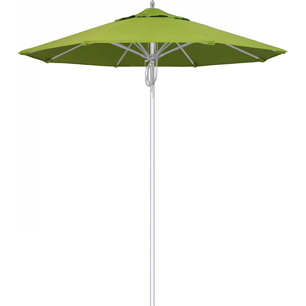 California Umbrella Patio Umbrella: 132" Dia, 11' High, Solution Dyed Acrylic, Macaw, Aluminum & Fiberglass Frame - 194061358641
