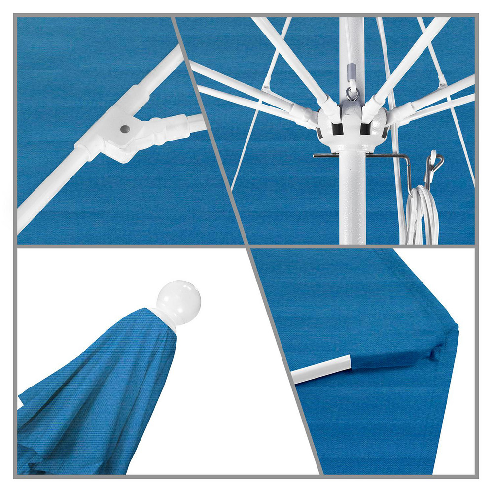 California Umbrella Patio Umbrella: 108" Dia, 8.583' High, Pacifica, Capri, Aluminum Frame - 194061627105