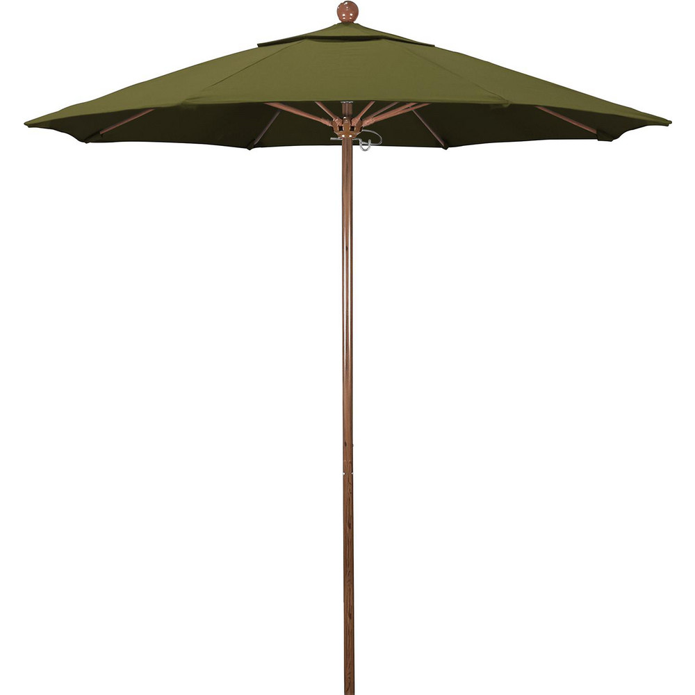 California Umbrella Patio Umbrella: 90" Dia, 8' High, Pacifica, Palm, Aluminum Frame - 194061620649