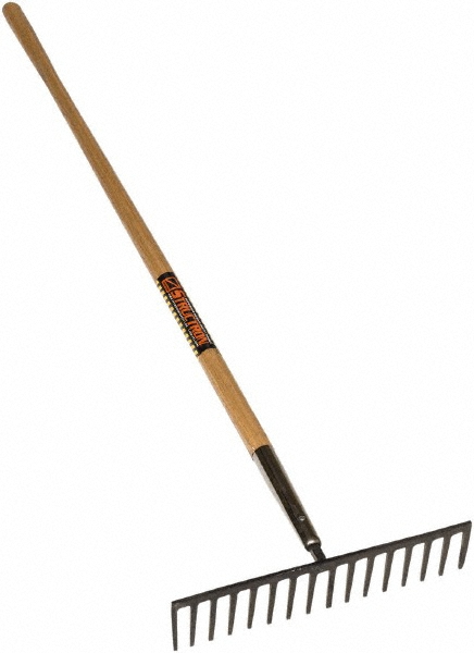 SEYMOUR-MIDWEST Stone Rake with 62" Straight Wood Handle - 63126