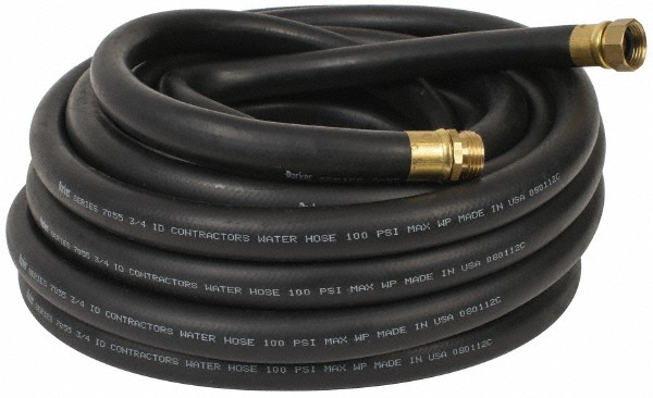 AG-Lite Garden Hose: Garden, 3/4, Rubber, 6 - AL3406