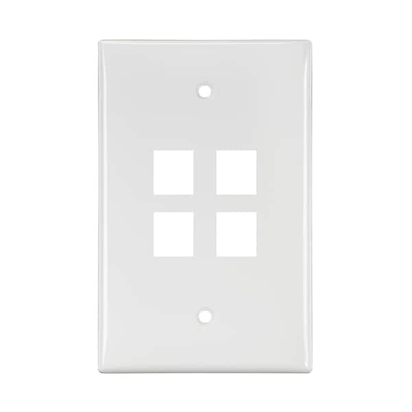 Leviton Number of Gangs: 1 High-Impact Nylon, White - 41091-4WN