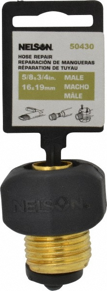 Nelson Garden Hose Fitting: Male, 5/8", Brass - 854504-1001