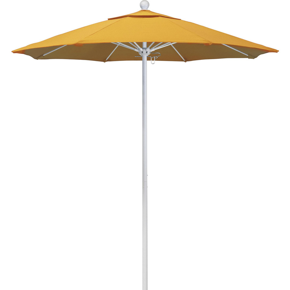 California Umbrella Patio Umbrella: 90" Dia, 8' High, Pacifica, Yellow, Aluminum Frame - 194061620748