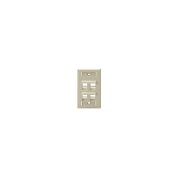 Leviton WALLPLATES WP 4PORT SG ANG ID IV - 42081-4IS