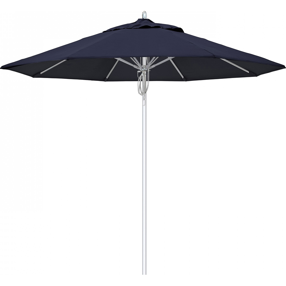California Umbrella Patio Umbrella: 108" Dia, 9' High, Solution Dyed Acrylic, Macaw, Aluminum & Fiberglass Frame - 194061358740
