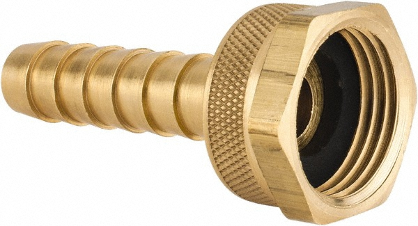 Dixon Valve & Coupling Garden Hose Fitting: 1" Hose, Long Shank Male/Female Set, 1" NH, Brass - MSC5951616K