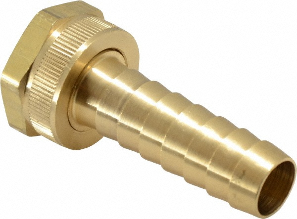 Dixon Valve & Coupling Garden Hose Fitting: 1" Hose, Long Shank Male/Female Set, 1" NH, Brass - MSC5951616K