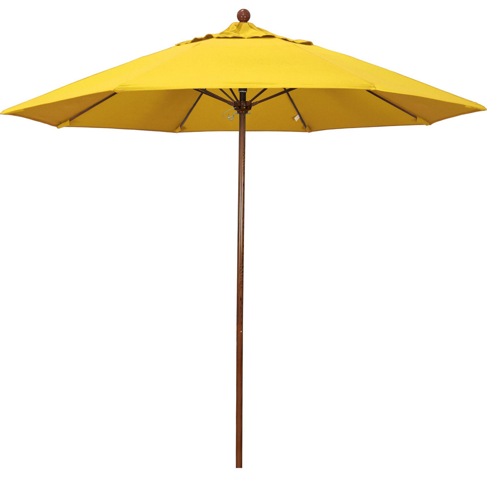 California Umbrella Patio Umbrella: 108" Dia, 8.583' High, Olefin, White, Aluminum Frame - 194061627228
