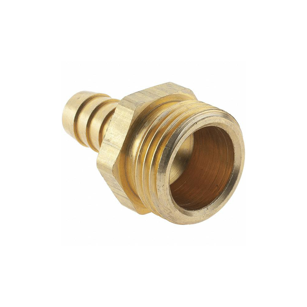 Value Collection Garden Hose Adapter: Hose Barb, 3/4 x 1/2", Brass - 12322