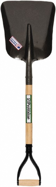 Ampco Scooping Shovel: Aluminum Bronze, Square, 9" Blade Width - S-84FG