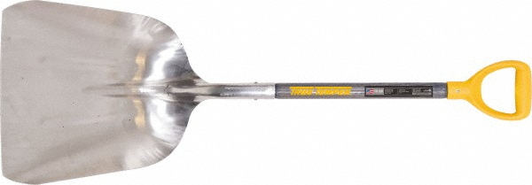 Ampco Scooping Shovel: Aluminum Bronze, Square, 9" Blade Width - S-84FG