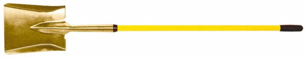 Ampco Scooping Shovel: Aluminum Bronze, Square, 9" Blade Width - S-84FG