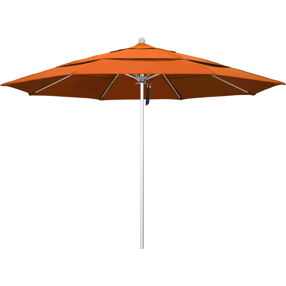California Umbrella Patio Umbrella: 132" Dia, 8.917' High, Pacifica, Tuscan, Aluminum Frame - 194061619063