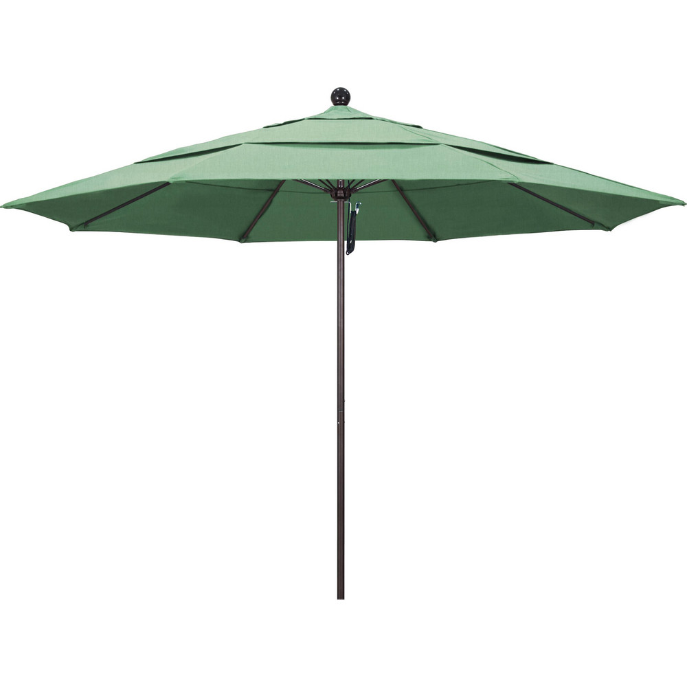 California Umbrella Patio Umbrella: 132" Dia, 8.917' High, Pacifica, Spa, Aluminum Frame - 194061619452