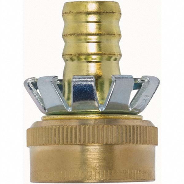 Green Leaf Garden Hose Coupler: 0.5" Hose, Female Hose to Female Hose & Female Hose to Female Pipe, FPT, Nylon - J 3412